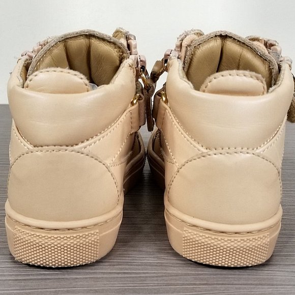 Giuseppe Zanotti Leather Crystal-Strap High-Top Sneaker, Toddler Size 6.5 / 22 - Picture 5 of 8